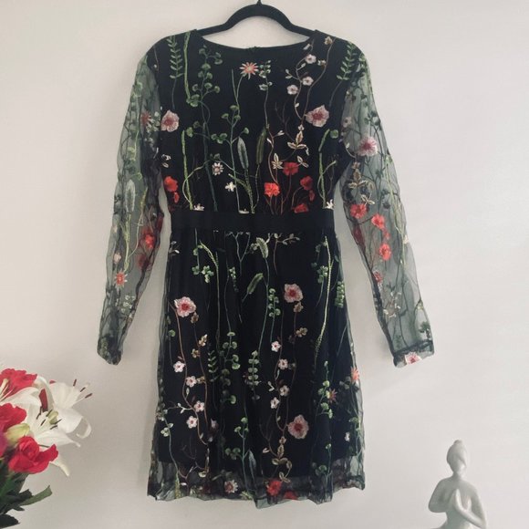 Medium Embroidered Cocktail Dress - Picture 4 of 9